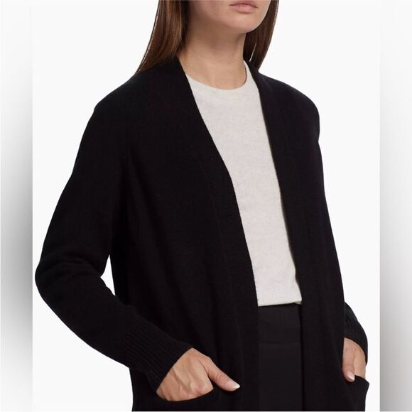 Vince NWT Cashmere Open Cardigan In Black Size M - Picture 6 of 12
